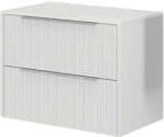 Fluminia Mobilier lavoar Fluminia Istria 80, front riflat, lavoar incastrat, 2 sertare soft close, alb mat (ISTRIA82-T-WM-C-HIC04)