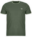 Fred Perry Rövid ujjú pólók TWIN TIPPED T-SHIRT Zöld EU L