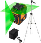 NEO TOOLS Laser plan de 30 m, 5 linii, unghi orizontal de 360°, cu husă și trepied de 1, 5 m (75160)