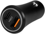 Neo adaptor USB pentru mașină, 12-24 V, cu conectori USB-A și USB-C (GD036)