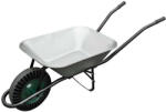  Talicska, Strend Pro Garden Cargo85, ezüst, 85 l, defektmentes tömör Bantam kerék, horganyzott acél puttony, 100 kg teherbírás, PVC markolat