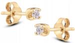 Goldmark Gyönyörű Arany Klasszikus Fülbevaló Briliánssal 0, 14CT 14KT 585 Dedikáció