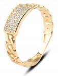 Goldmark Eredeti Arany Páncélgyűrű Fehér Kövekkel 14KT 585