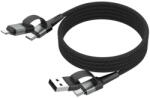 ANSMANN Magnetic 4in1 charging cable (black, USB-A / USB-C / Lightning) (1700-0188) - pcone