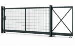 Poarta culisanta DUOS 1, 2 x 4 m, panou 2D 5/4/5 mm, antracit (MT-PC-1.2-4-A)
