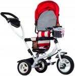 ECOTOYS Háromkerekű kerékpár forgatható napellenző strapabíró gumi kerekek piros Ecotoys (5903089063285)