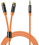 ORICO Cablu audio Orico AXRF, Jack 3.5 mm tata la 2x RCA mama, 3m, Portocaliu (6941788821668)