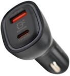 Baskin Incarcator Priza Auto BASKIN CAR-01, 60W 5V 3A, 1xUSB-C, 1xUSB-A, PD QC3.0, Negru (Vtk-Acc-11256)