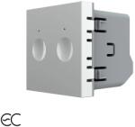 LIVOLO Modul întrerupator dublu Zigbee EC cu touch Livolo, gri (C7-VL-FC2Z2-2IP)