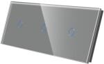 Luxion Panou întrerupator touch triplu din sticla securizata gri Luxion (LX-GP022GY)