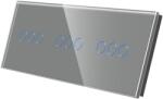Luxion Panou întrerupator touch triplu x3 din sticla securizata Luxion, gri (LX-GP024GY)