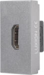 Luxion Priza HDMI modulara 1M Luxion gri, standard italian pentru rame din sticla (LXI-069GY)
