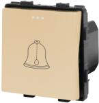 Luxion Buton sonerie mecanic modular Luxion, finisaj auriu elegant (LX-MP008G)