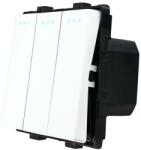 Luxion Intrerupator triplu mecanic Luxion alb, modul compatibil rame din sticla (LX-MP006W)