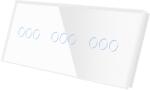 Luxion Panou întrerupator touch triplu x3 din sticla securizata, alb, Luxion (LX-GP024W)