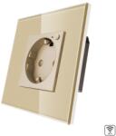 Luxion Priza Simpla Wi-Fi cu Monitorizare Consum, cu Rama din Sticla LUXION (LX-1MP034MG-G)