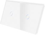 Luxion Panou întrerupator touch dublu din sticla securizata alba Luxion (LX-GP027W)