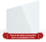 LIVOLO Panou din sticla pentru întrerupator dublu touch Livolo, standard italian 4M (VL-P902.2-4W)