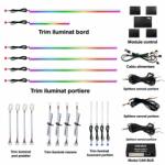 NIGHTVIBE Kit lumini ambientale auto universale Mercedes, 18 piese, 64 culori, Bluetooth (AMB-UNIV-14)