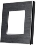 Luxion Rama simpla din aluminiu Luxion, negru, pentru prize si intrerupatoare (LX-M2-1FB-FL)