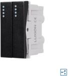 Luxion Intrerupator dublu cap-scara mecanic Luxion, 2M/1M, negru, standard italian (LXI-012B)