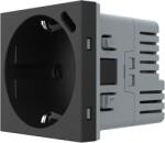 LIVOLO Priza Schuko cu USB-C Livolo, standard german, negru (C7-VL-FCTF16A.UC18W-2BP)