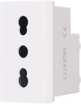 Luxion Modul priza simpla îngusta Luxion alb, standard italian, pentru rame din sticla (LXI-052W)