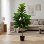  Smochin artificial decorativ cu ghiveci, 3 brate, 160 cm, verde (AT1CT-IM1P-PL1D-QYR160)