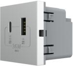 LIVOLO Modul priza USB-A + USB-C LIVOLO 36W pentru încarcare rapida (C7-VL-FCUA18W.UC18W-2IP)