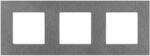 Luxion Rama tripla Luxion din marmura gri pentru module compatibile (M1-3FMGY)