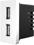 Luxion Modul priza USB 2.4A 5V alb, compatibil rame din sticla Luxion (LX-MP057W)