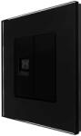 Luxion Priza telefon cu blank si rama din sticla neagra Luxion (LX-MP016G-B)