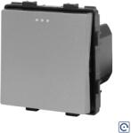 Luxion Intrerupator simplu mecanic cu revenire/reset Luxion, gri, compatibil rame sticla (LX-MP008NGY)