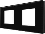 Luxion Rama dubla Luxion din sticla securizata, neagra, pentru module compatibile (LX-M1-2FB)
