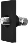 Luxion Priza TV satelit modulara 1M Luxion, negru, compatibila cu rame din sticla (LX-MP017B)