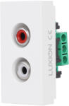 Luxion Priza audio modulara 1M Luxion alb, standard italian pentru rame din sticla (LXI-068W)
