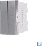 Luxion Intrerupator dublu cap-scara mecanic Luxion 2M/1M, gri, standard italian (LXI-012GY)
