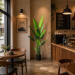  Planta artificiala Strelitzia Nicolai, 220 cm, 13 frunze, verde (AT1CT-IM1P-PL1D-GSD202)