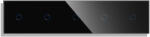Luxion Panou cu 5 întrerupatoare simple touch din sticla, negru, Luxion (LX-GP11111B-FL)