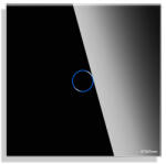 Luxion Panou intrerupator touch mini din sticla neagra pentru rama Luxion (LX-GP002B)