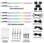 NIGHTVIBE Kit lumini ambientale Mitsubishi Outlander 2021+ gen 4, 64 culori (AMB-CB-MITSUBISHI-OUTLANDER-GEN-4-GM-GN-ZM-2021)