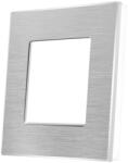 Luxion Rama simpla din aluminiu Luxion alba pentru prize si intrerupatoare (LX-M2-1FW-FL)