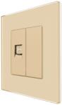 Luxion Priza telefon cu blank si rama din sticla aurie Luxion (LX-MP016G-G)