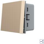 LIVOLO Intrerupator mecanic cap cruce Livolo, auriu, 2 module, seria noua (C7-VL-FCMM10A-2AP)