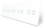 LIVOLO Panou frontal din sticla alba pentru 5 întrerupatoare duble Livolo (BB-C7-C2/C2/C2/C2/C2-11)