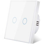iUni Intrerupator touch iUni 2F, 2 Canale, Sticla Securizata, LED (550218)