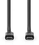 Nedis CCGP66040BK10 USB4 Gen 3x2 1 M USB C 40 Gbit/s 240 W Fekete USB kábel (CCGP66040BK10)