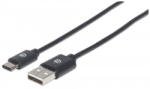 Manhattan 354912 USB 2.0 0, 5 M USB C USB A 0, 48 Gbit/s Fekete USB kábel (354912)