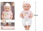 Global Express Cute Babies: Játékbaba fehér nadrágban - 28 cm (HX528-1D) - jateknet