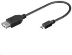 MicroConnect USBABMICRO2 USB 2.0 0, 2 M USB A Micro-USB B Fekete USB kábel (USBABMICRO2)
